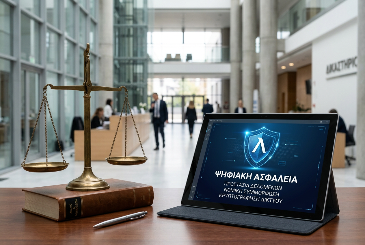 Symbol of legal security and regulation in Greece.